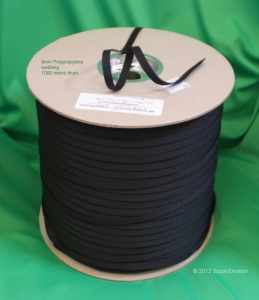 9mm Standard weave Polypropylene webbing